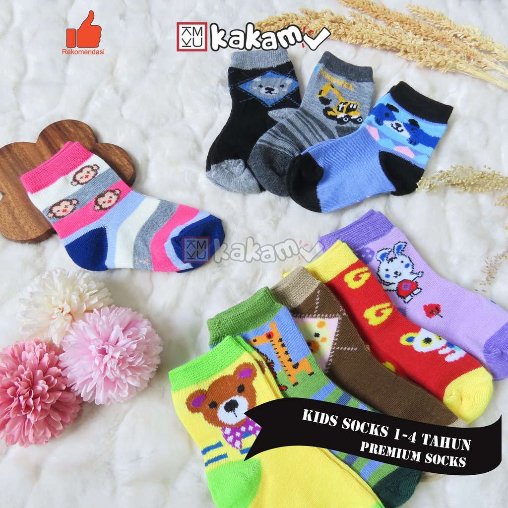 Kakamu Kaos Kaki Anak Karaker Kartun Lucu 1-3 Tahun