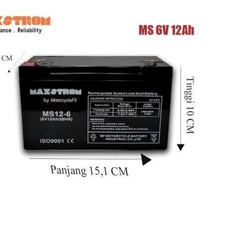 Aki 6v 12ah 6v12ah 6 v 12 ah MF aki kering VRLA