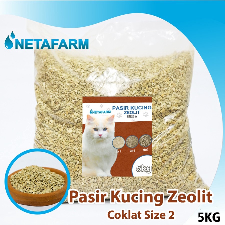 Pasir Kucing Ekonomis Zeolit Ziolit Size 2 - 5kg