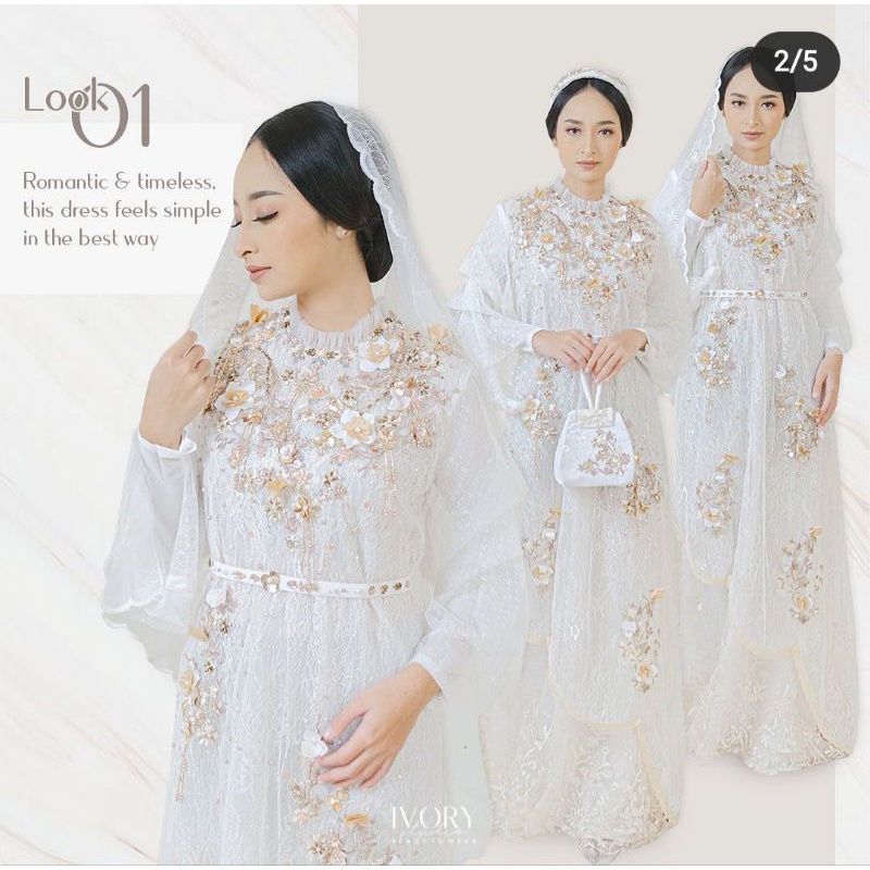 SALE Preloved Ivory Studio RTW (Without Veil) Raya series