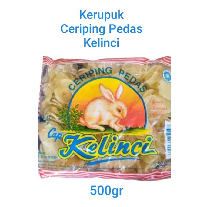 

Kerupuk Ceriping Pedas Kelinci 500gr