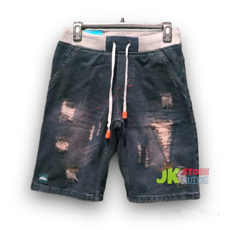 JEANS PENDEK PINGGANG KOLOR/RIP MOTIF ROBEK/RIPPEDJEANS TERLARIS TAHUN INI