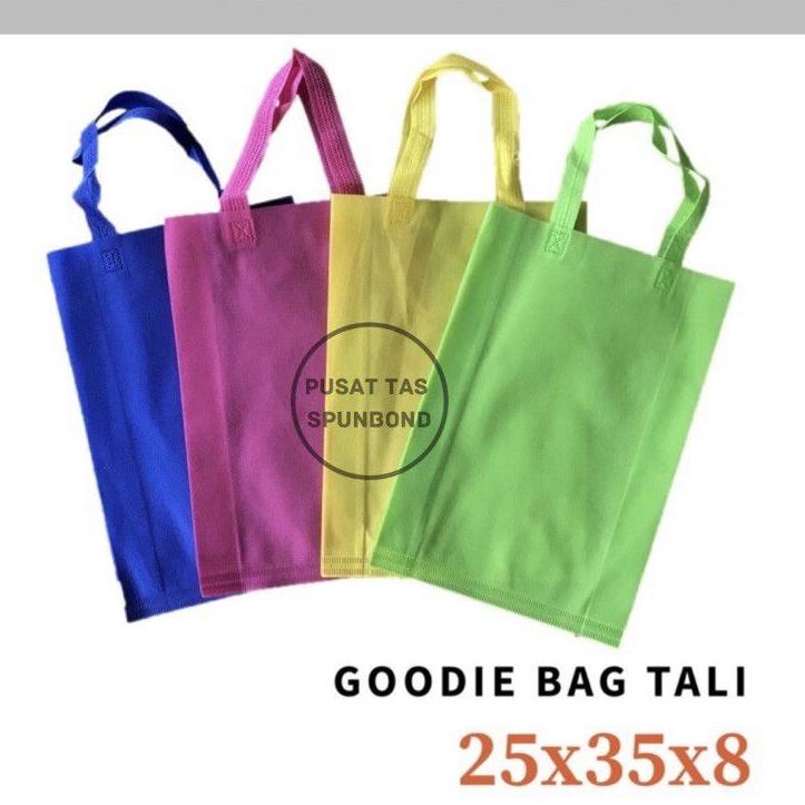 ㅡ Tas Spunbond Tali 25x35x8 - 1 Lusin | Goodie Bag Spunbond め