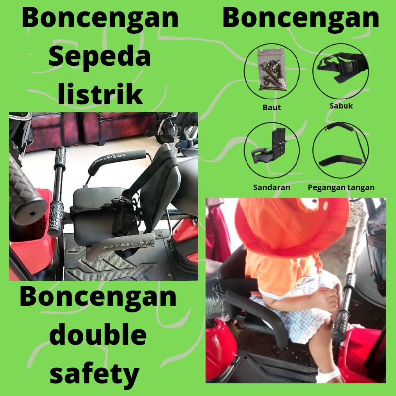 kursi boncengan anak sepeda listrik boncengan sepeda listrik anak depan boncengan sepeda listrik dew