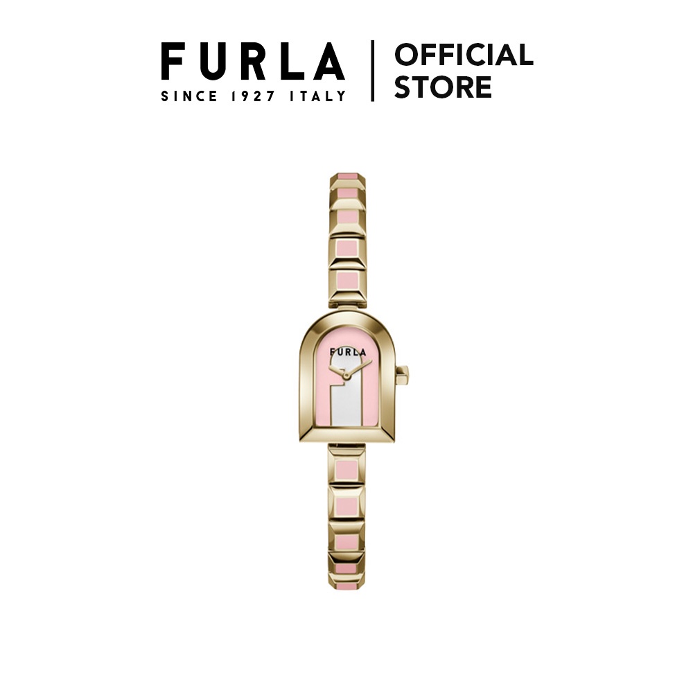 FURLA - Arch Case Gold Tone Case Pink Dial Watch