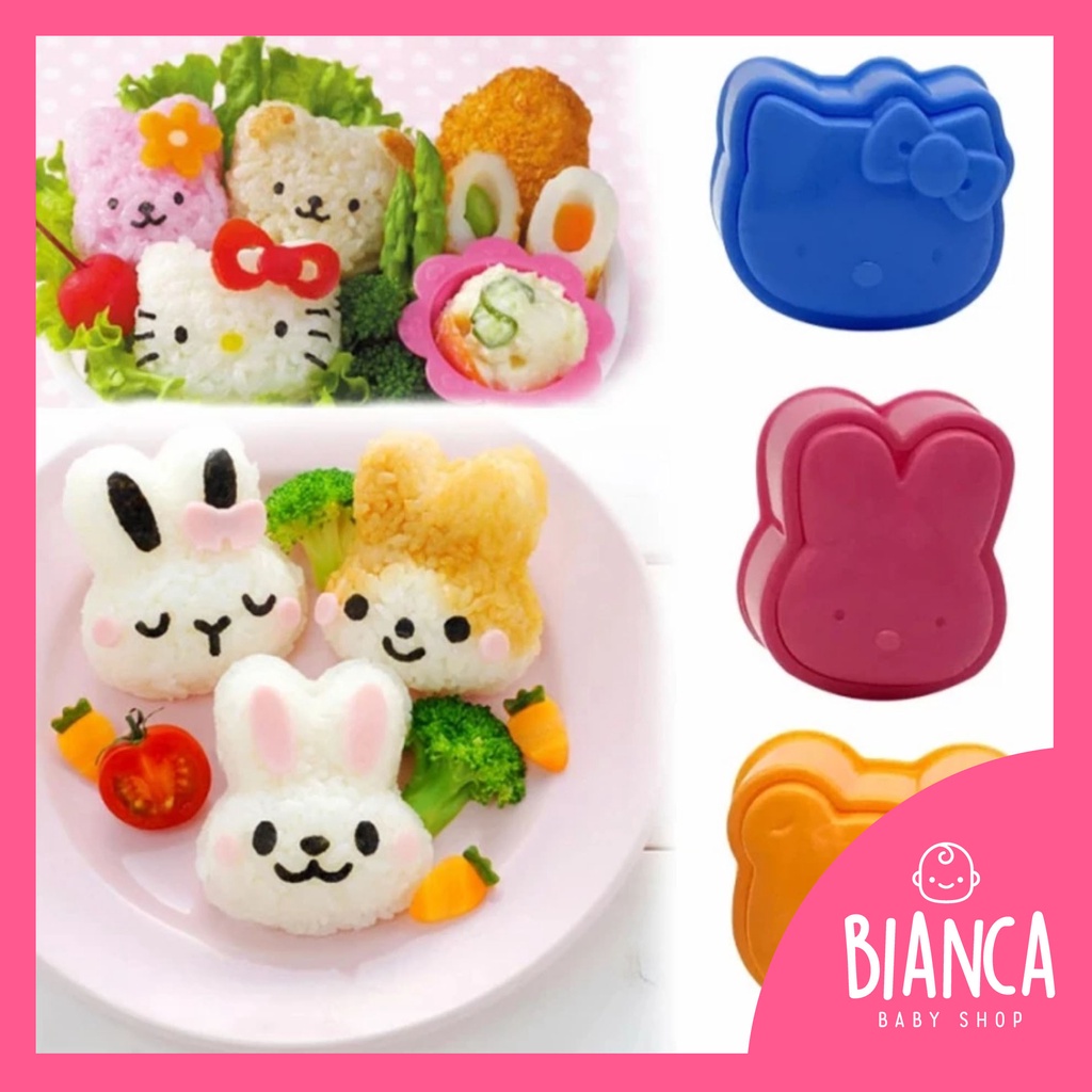 BIANCA - 001 Cetakan Nasi Bento 3 in 1 Kitty Melody Bear