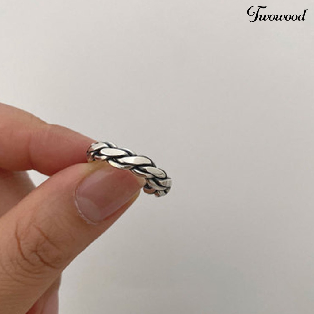 Cincin Model Terbuka Dapat Disesuaikan Tahan Lama Gaya Vintage Untuk Pernikahan