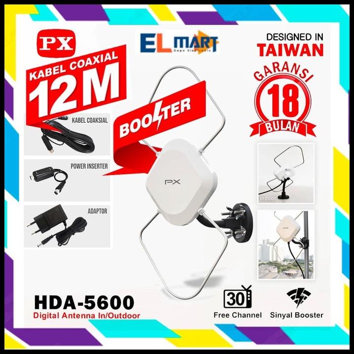 Px Antena Tv Digital Indoor Outdoot Hda-5600/ Antenna Tv Px Hda5600