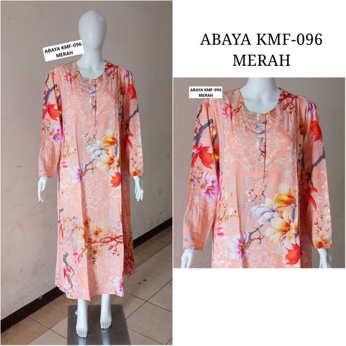 AS Daster ABAYA Batik Kudamas LD 130cm Busui KMF-072 - KMF096-Merah(T8I1) Dres abaya kondangan Dres 