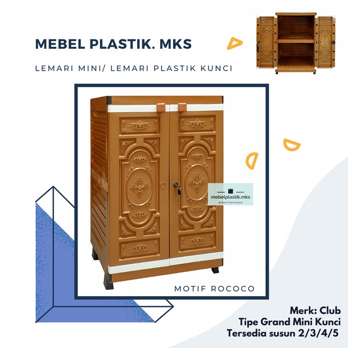 paling diminati] Lemari Susun 2/ Lemari Mini/Lemari Kecil Club Grand Mini Laci Plastik