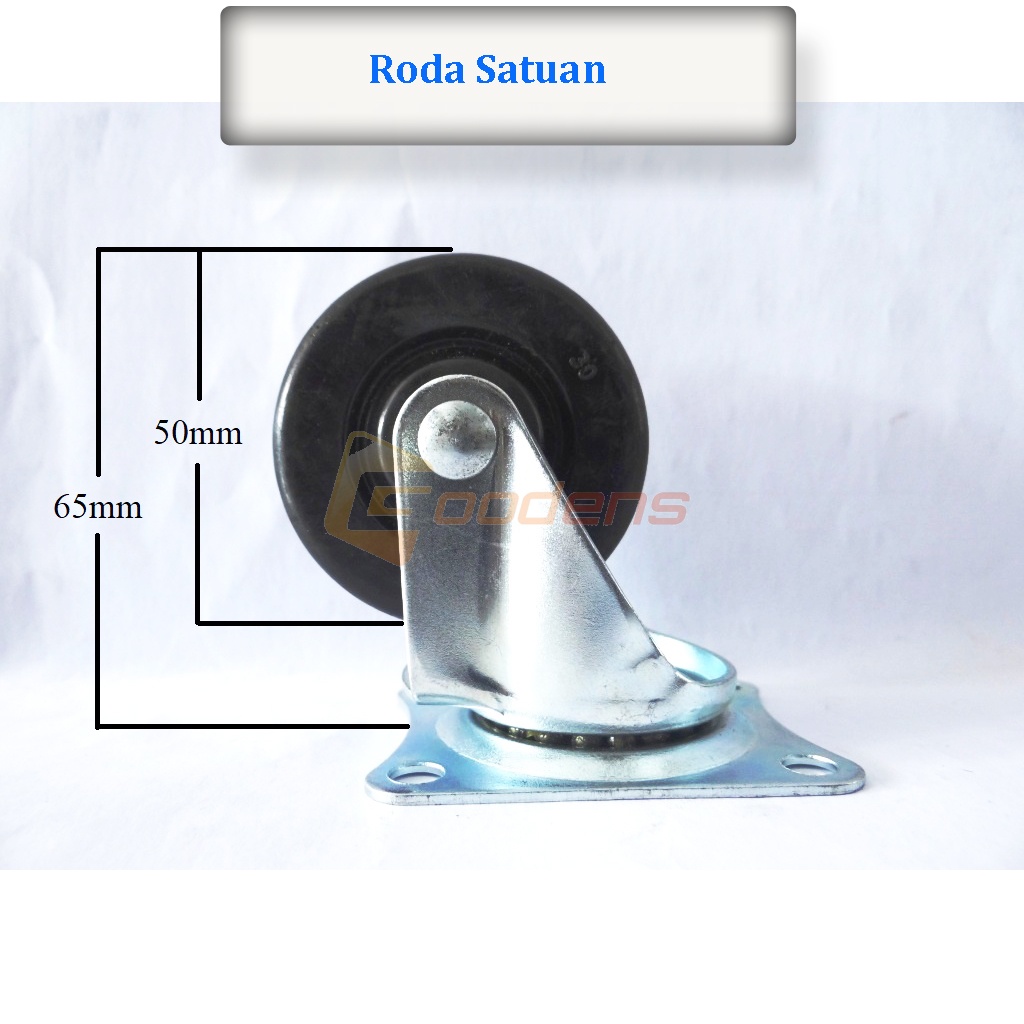 Roda 2 Inch Roda Caster Roda Gepeng satuan