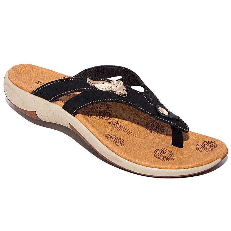 HOMYPED SANDAL FLAT KAMILA N33 HITAM