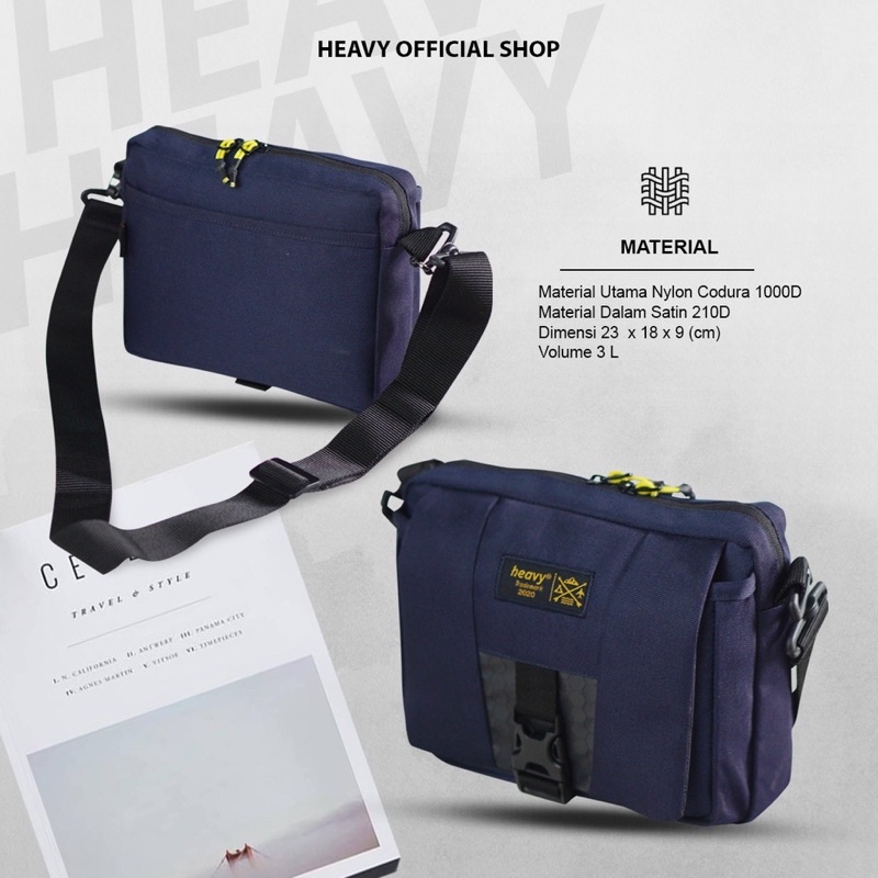 Tas Selempang Pria Heavy - Cross Body Bag Heavy - Tas Slingbag Alano