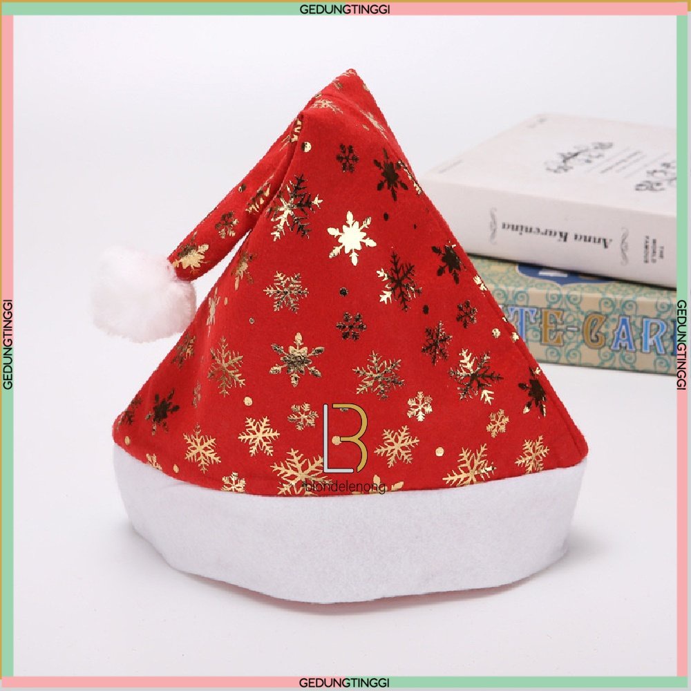 Topi Santa Claus Klaus Sinterclas Sinterklas Sinterclaus Polos Dekorasi Hiasan Ornamen Aksesories Asesoris Tanduk Rusa Parcel Parsel Hampers Pohon Natal Merry Christmas Xmas Snowflake Decoration Ornaments Hat Lampu Led Anak Bayi Baby Dewasa Tebal Murah