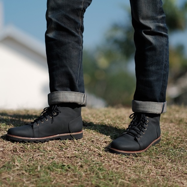 FLEMING BLACK |ManNeedMe x TRAGEN| Sepatu Boots Pria Sepatu Boot ORIGINAL