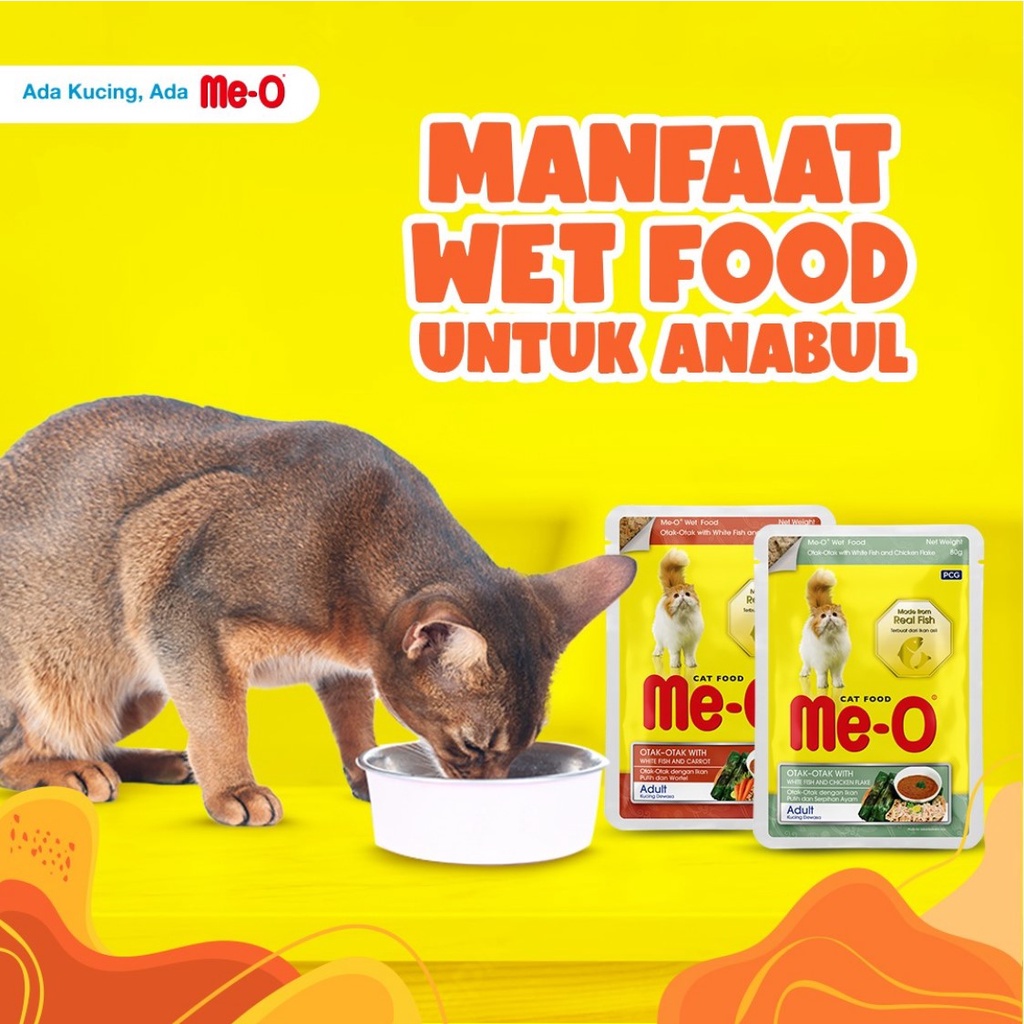 Meo Pouch 80gr Wet Food Makanan Kucing Basah Me-O