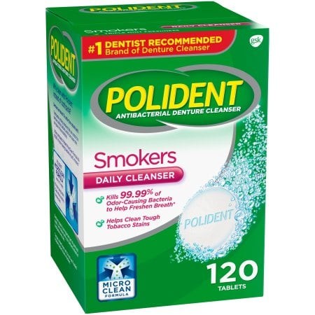 [USA] Polident Smokers Denture Cleanser - 120 Tablets