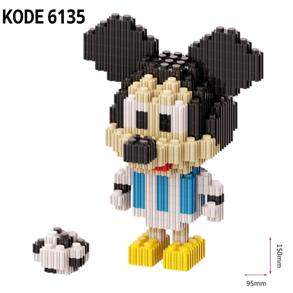 Nano Block Mickey Mouse Series Building Block Mini Mainan Edukasi anak Mickey Minnie Set hadiah dan pajangan