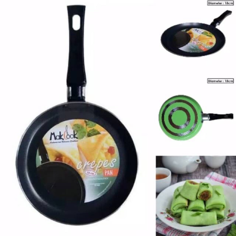 Jual MAKCOOK Crepes Pan Maker Teflon Frypan Fry Pan Datar Wajan Untuk
