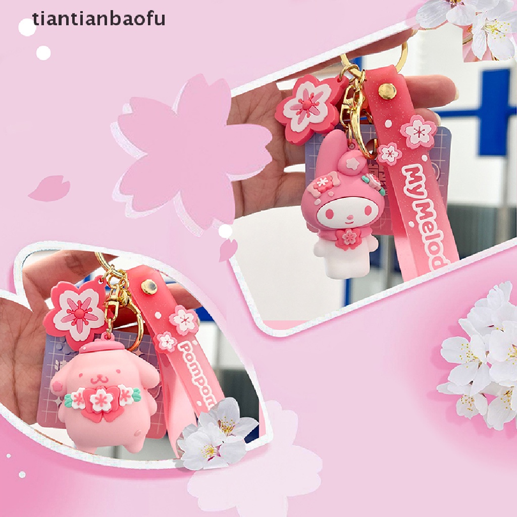 Gantungan Kunci Boneka Kartun Anime Cardcaptor Sakura Kuromi Melody Cinnamoroll Hello Kitty