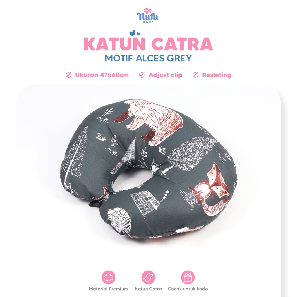 Bantal Menyusui Baby Multifungsi Katun Catra dan Katun Jepang By Nafa Baby