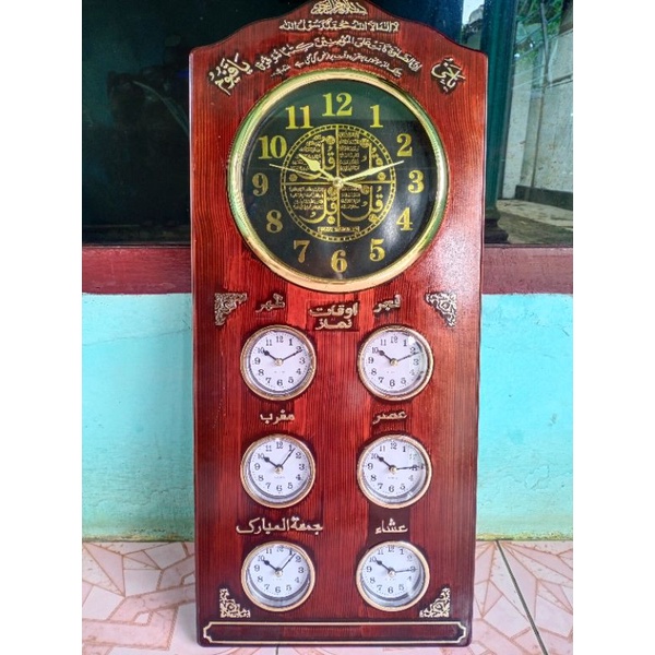jam dinding jumbo NK-8016E/jam dinding pengatur sholat/jam dinding kaligrafi