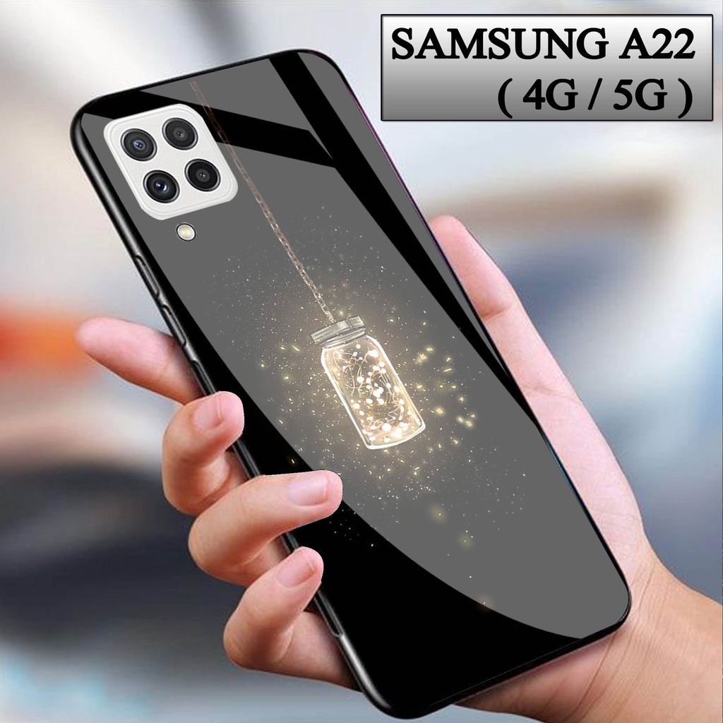 Softcase Glass Kaca Samsung A22 4G/5G - Case Hp Pelindung Handphone  Samsung A22 4G/5G [ A41].