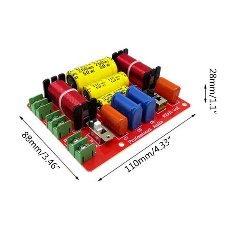 Bt 400W Murni Bass Subwoofer Crossover Frekuensi Distributor Pembagi Filter Crossover Speaker 2arah