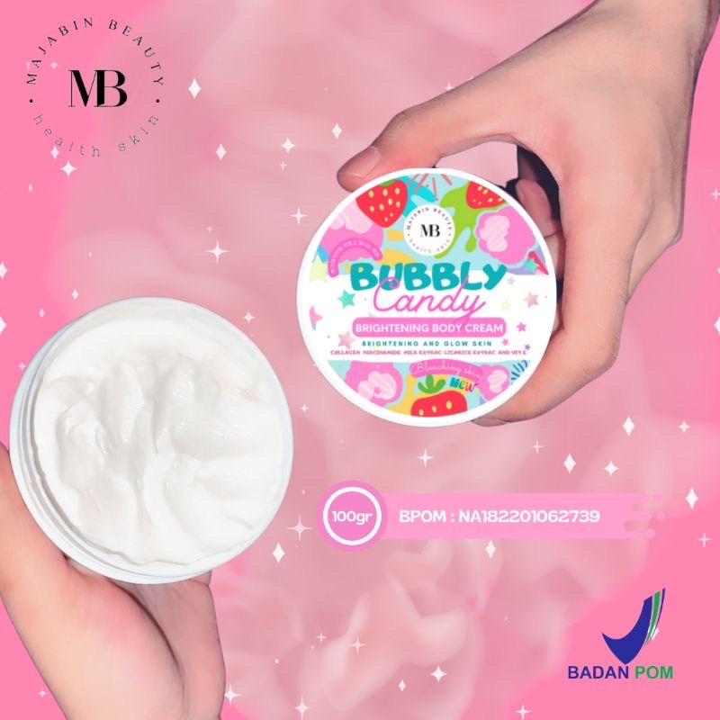 READY! MAJABIN BEAUTY BRIGHTENING BODY CREAM BODY BLEACHING BUBBLY CANDY