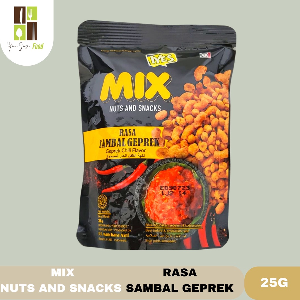Iyes Mix Nuts And Snack Sambal Geprek [10 Pcs]