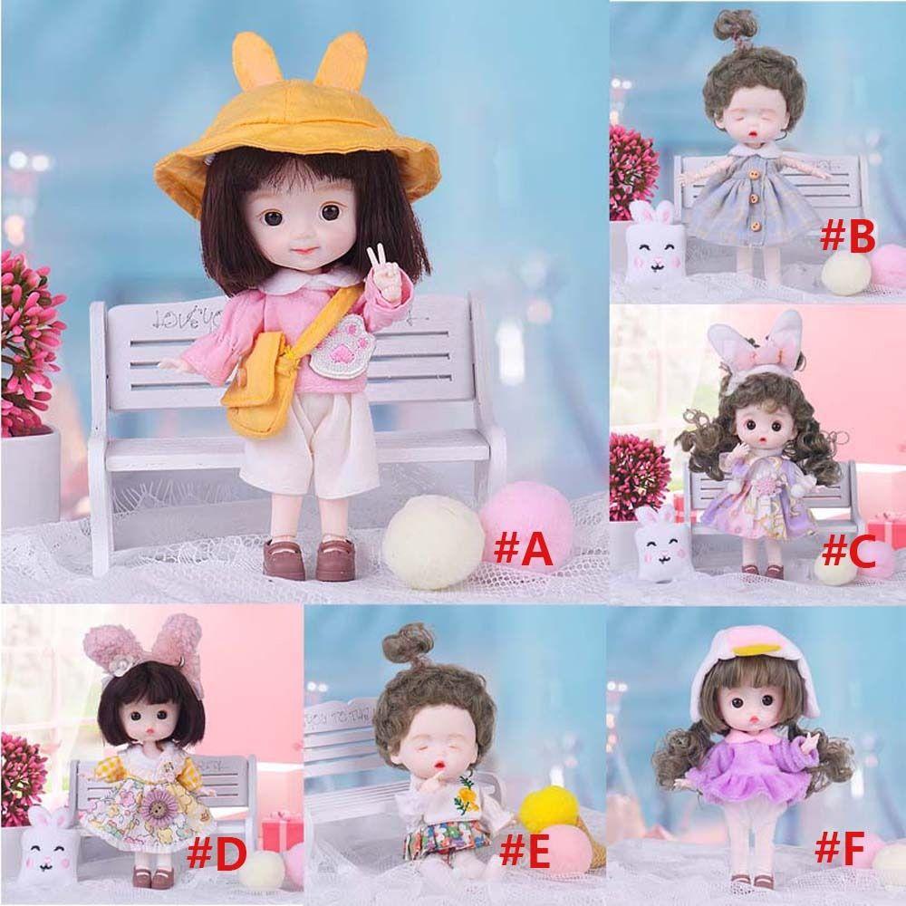 Mxbeauty1 /12 BJD Boneka Natal Warna-Warni Anak-Anak Hadiah Pakaian Busana Munecas Mainan Boneka Putri Bergerak Sendi Mainan DIY Boneka Bayi Fashion Boneka Saku Bersama Boneka