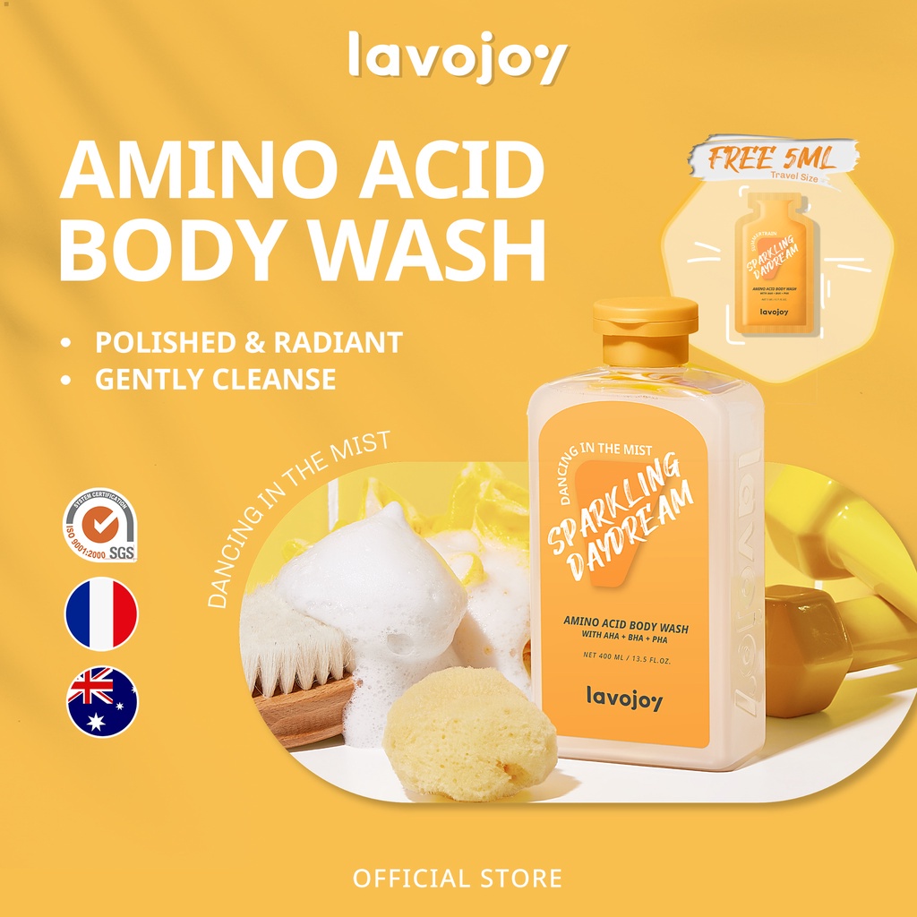 LVJ lavojoy Sparkling Daydream Body Wash Summertrain | Sabun Mandi | AHA | Rosemary | Sabun Jerawat