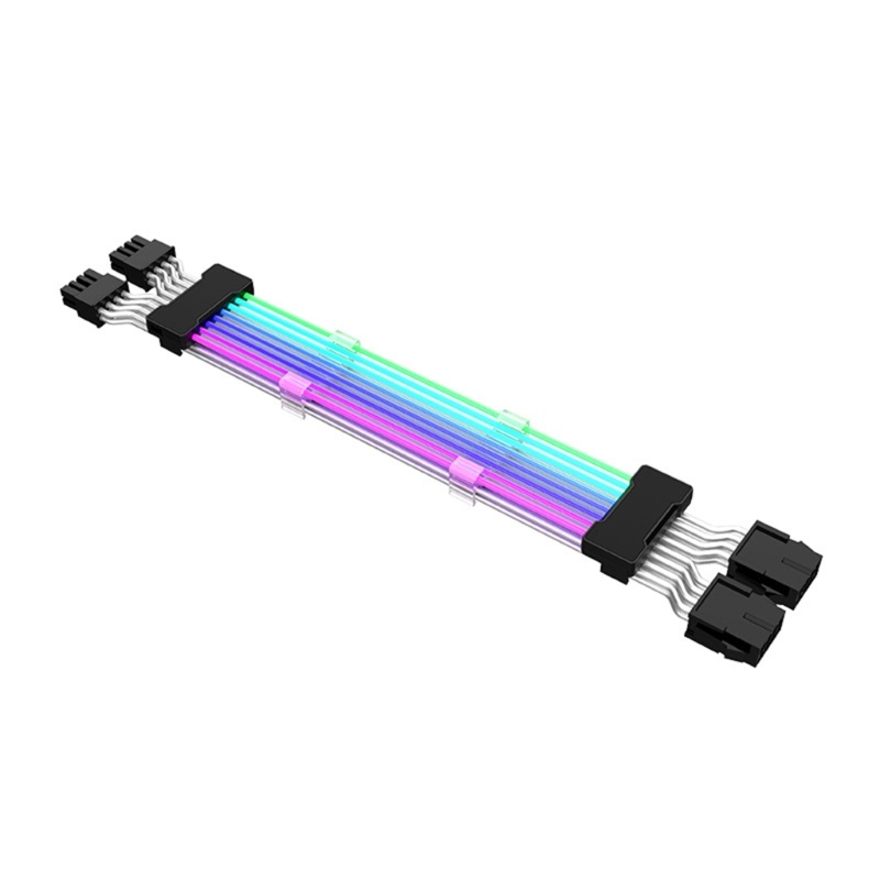 Btsg ARGB Kabel Ekstensi GPU 8PIN Rainbow Case Lighting Strip 24PIN RGB Extender PC Gamer Refits Motherboard Extension