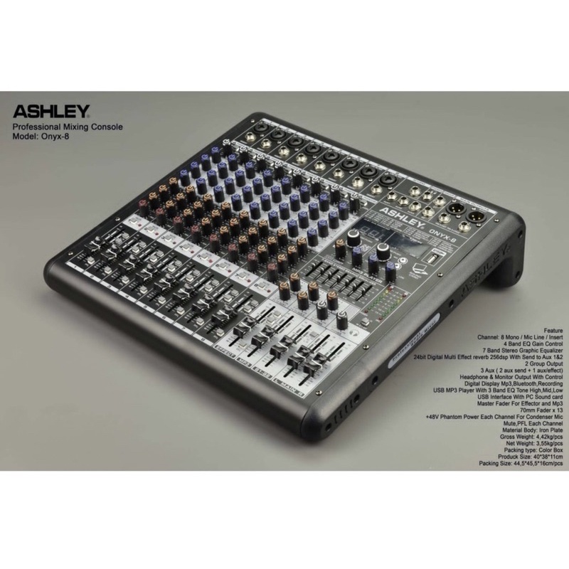 MIxer Ashley ONYX8 Original Onyx 8 ashley onyx 8 channel(COD) AUDIO MIXER ASHLEY ONYX8/ONYX 8 (8 CHA