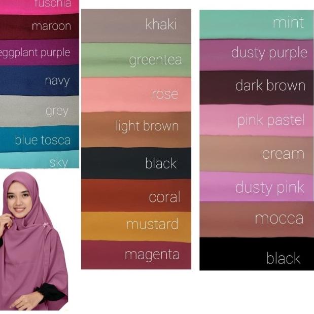 Hijab Instan Segiempat Segi Empat Syar i Jumbo Wolfis 150 X 150 Cm RE