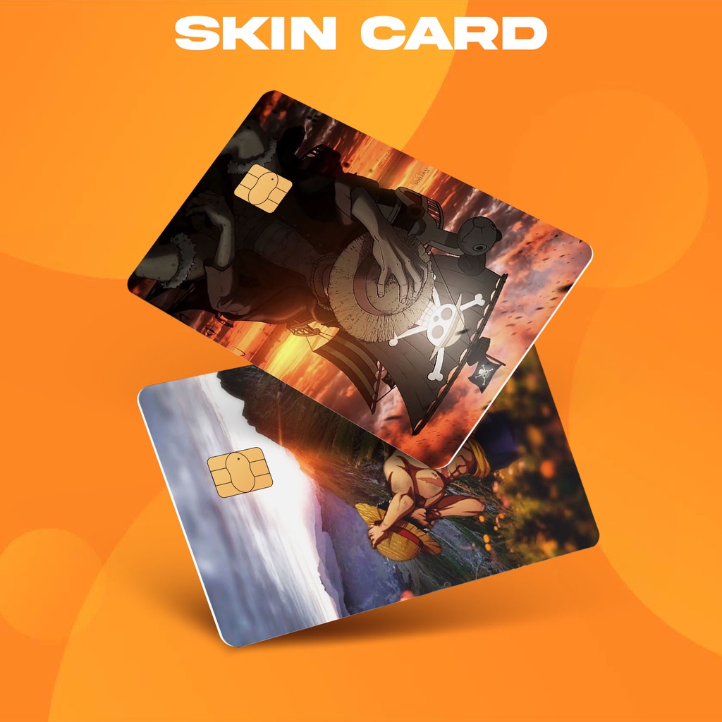 [BM Skin Card] One Piece  ||  Garskin | Cover ATM / E - Money / Flazz - Anti Air