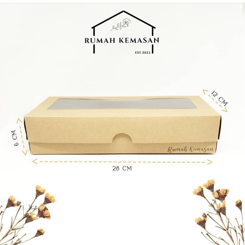 

Box kraft window 28x12x6