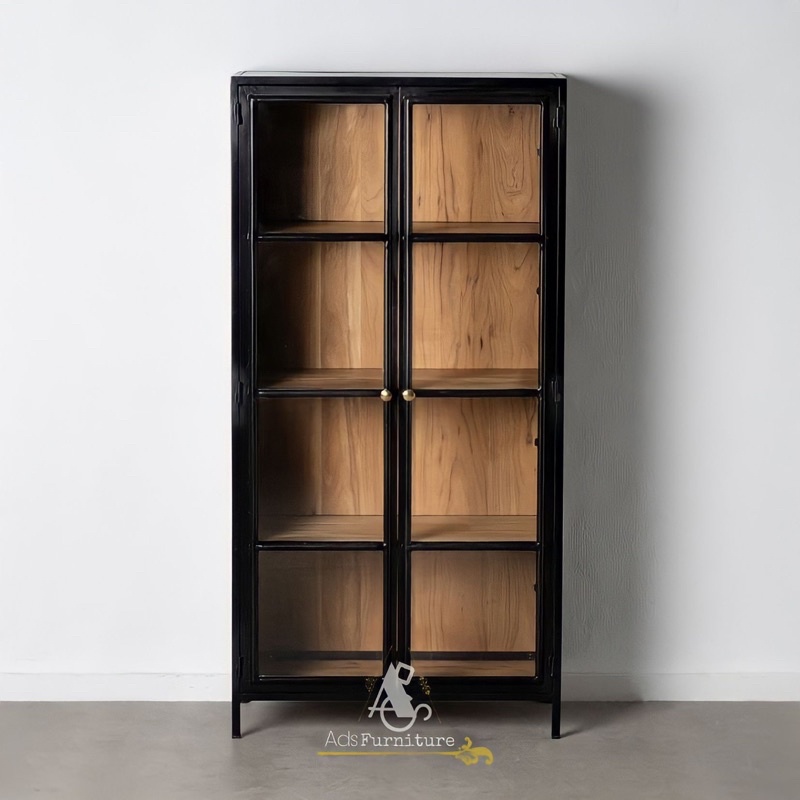 Almari pajangan / Lemari Hias kayu jati / Lemari Buku / Lemari dapur / Lemari kaca pajangan