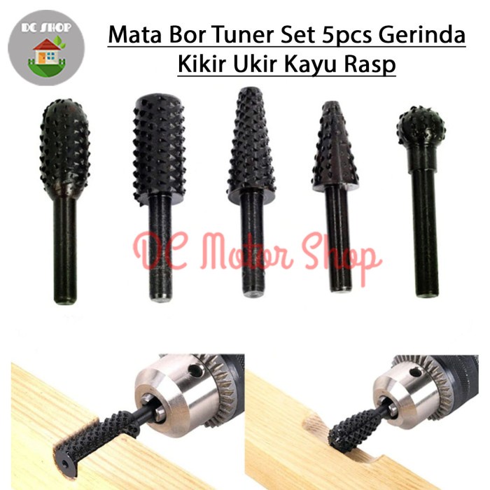 Mata Bor Mata Bor Tuner Set 5Pcs Gerinda Kikir Ukir Kayu Rasp Tuner Die Grinder