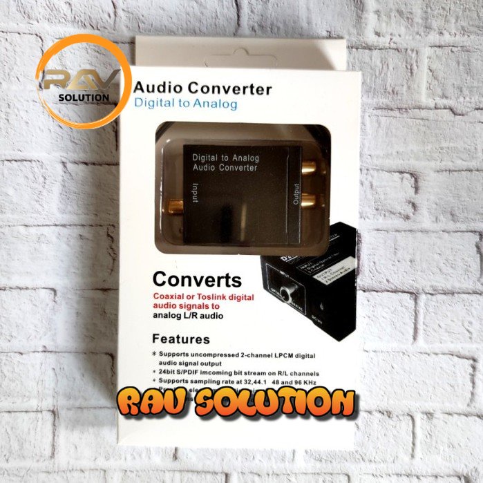 CONVERTER AUDIO DIGITAL TO ANALOG (OPTICAL / COAXIAL TO RCA)