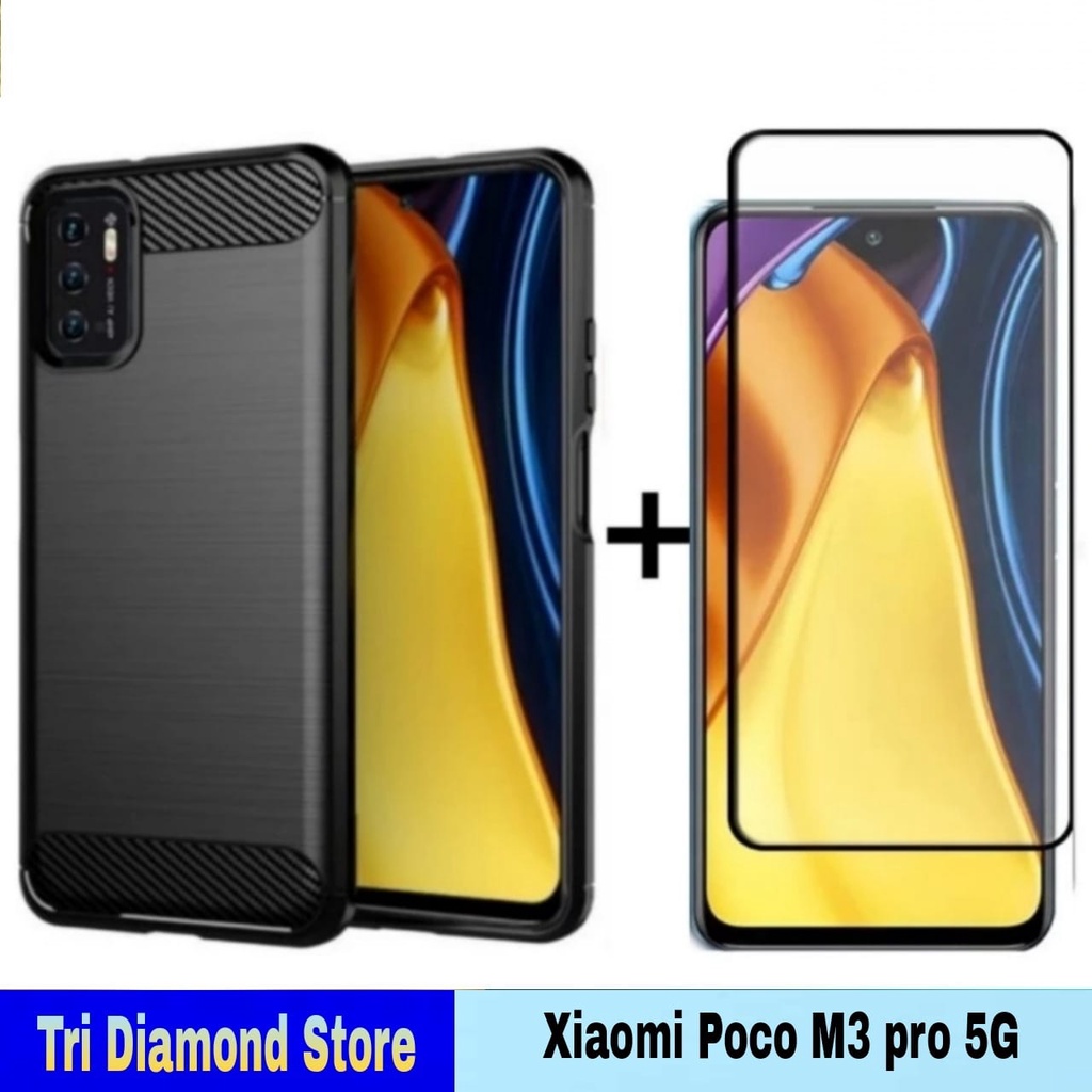 PAKET 2 IN1 CASE XIAOMI POCO M3 PRO 5G 2021 IPAKY SUPER EXCELLEN