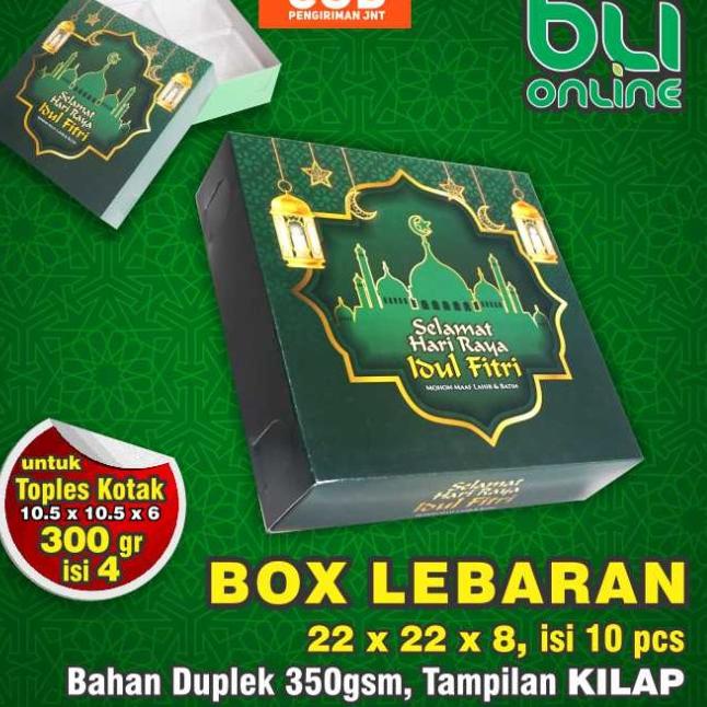 

Box Lebaran / Dus Idul Fitri /Kardus lebaran 22x22x8 isi 10pcs