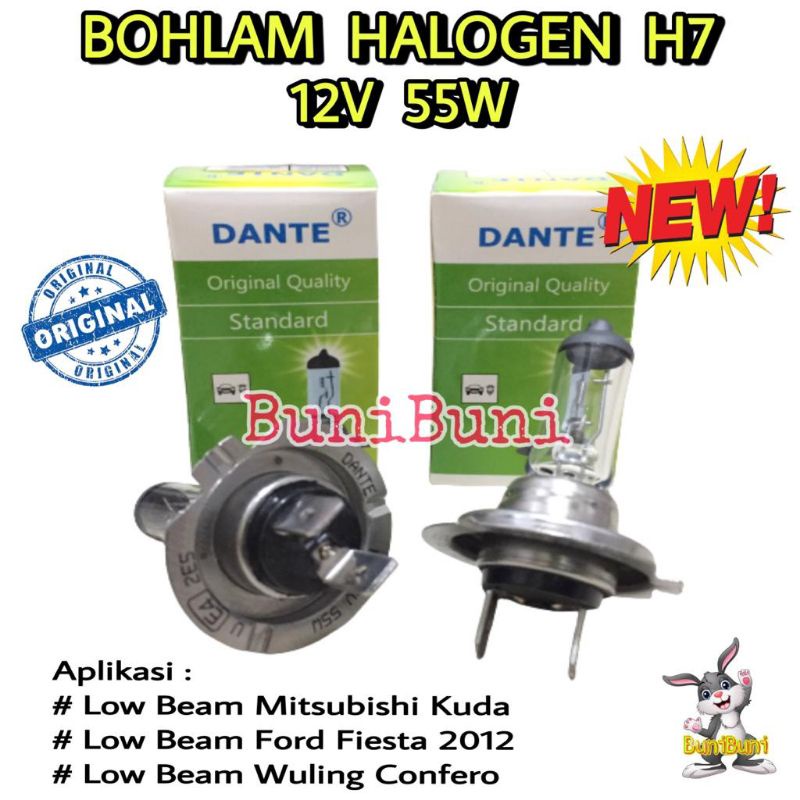 Bohlam Lampu Halogen H7 12V 55W Untuk Lampu Utama Mobil Kuda / Confero S / Fiesta / Captiva