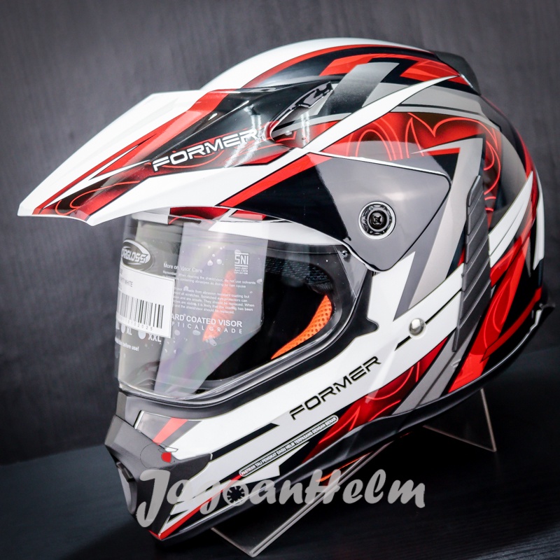 CARGLOSS HELM FORMER SUPERMOTO EDGE | WHITE | CARGLOS