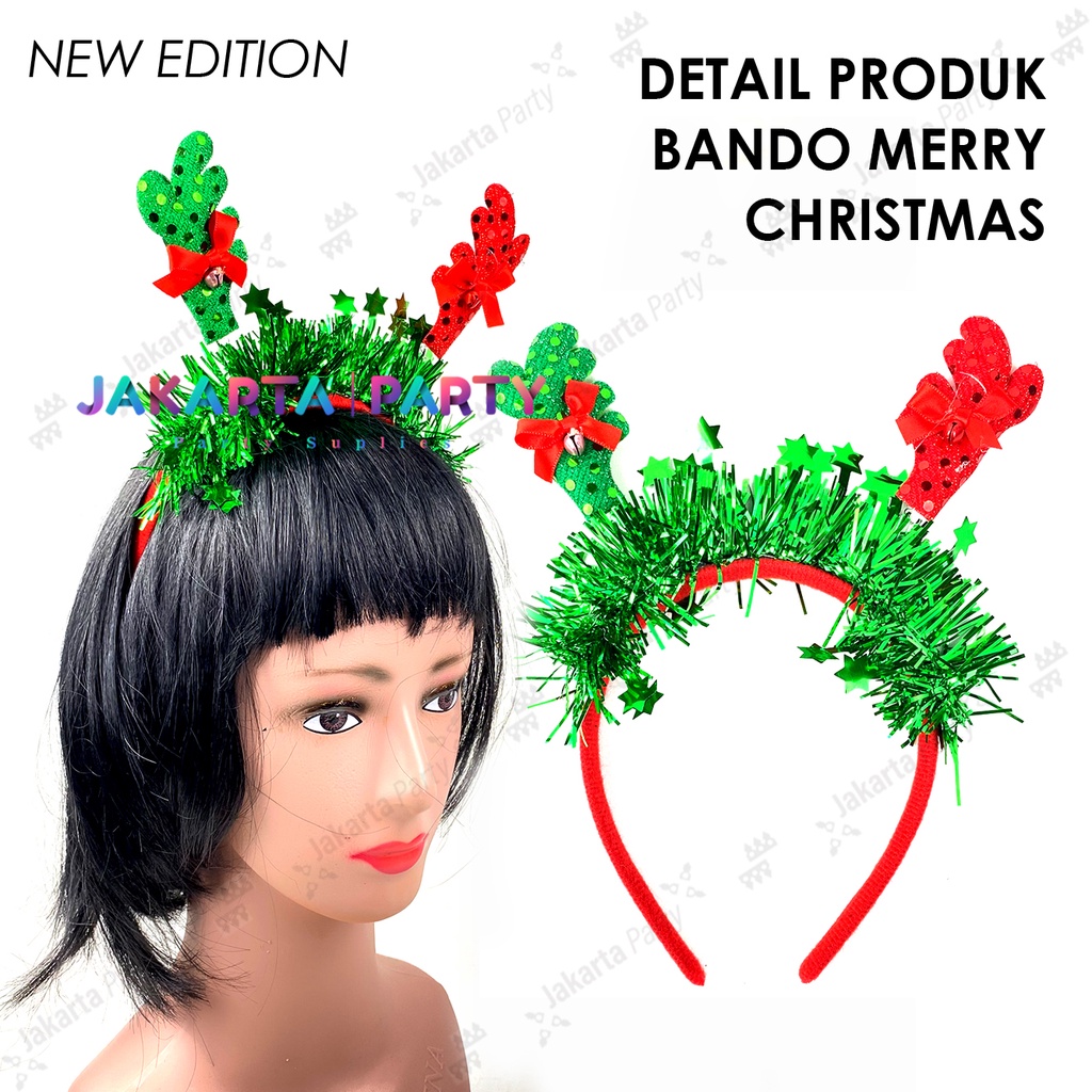 Bando Natal 19 / Bandana Natal / Head Band Christmas / Hiasan Natal