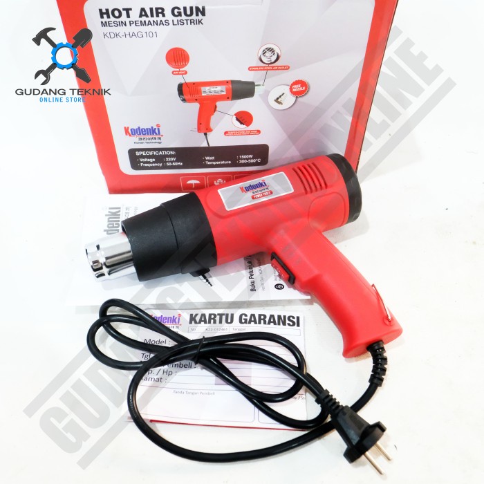 Mesin Hotgun 1500W KODENKI KDK-HAG101 / Heat Air Gun Heat Hot Gun KDK HAG101 Alat Pemanas Serbaguna KODENKI