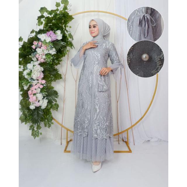 Permata Olshop / Gamis Kebaya Busui Tutu Modern / Kebaya Gamis Pesta Mewah / Gamis Busui / Kebaya Kondangan / Kebaya Seragam