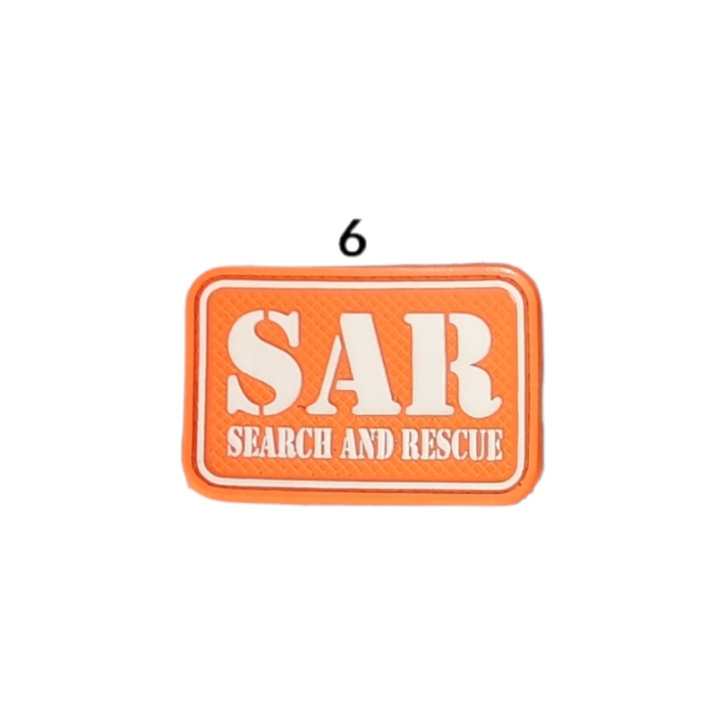 Patch Rubber Logo Rescue, SAR, Basarnas, Search And Rescue, Potensi sar TRC Tim Reaksi Cepat, BPBD