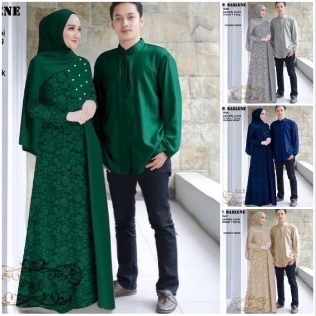 FEODORA/COUPLE  DARLENE/MODEL TERBARU/COUPLE GAMIS MUSLIM/GAMIS MUSLIM/BAJU PASANGAN MUSLIM(GOOD QUALITY)