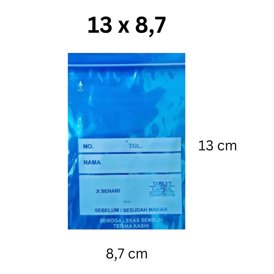 Plastik Klip 13 x 8,7 Klip 13x8,7 Plastik Obat 13 x 8,7 Plastik Klip 13 x 8.7 Klip 13x8.7 Plastik Ob